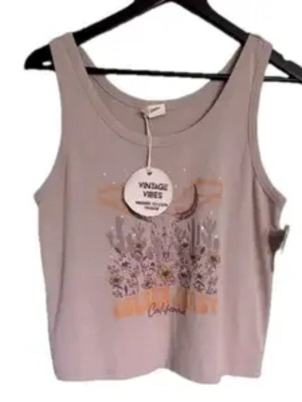 Vintage Vibes Longhorn Graphic Tank Top Women’s
